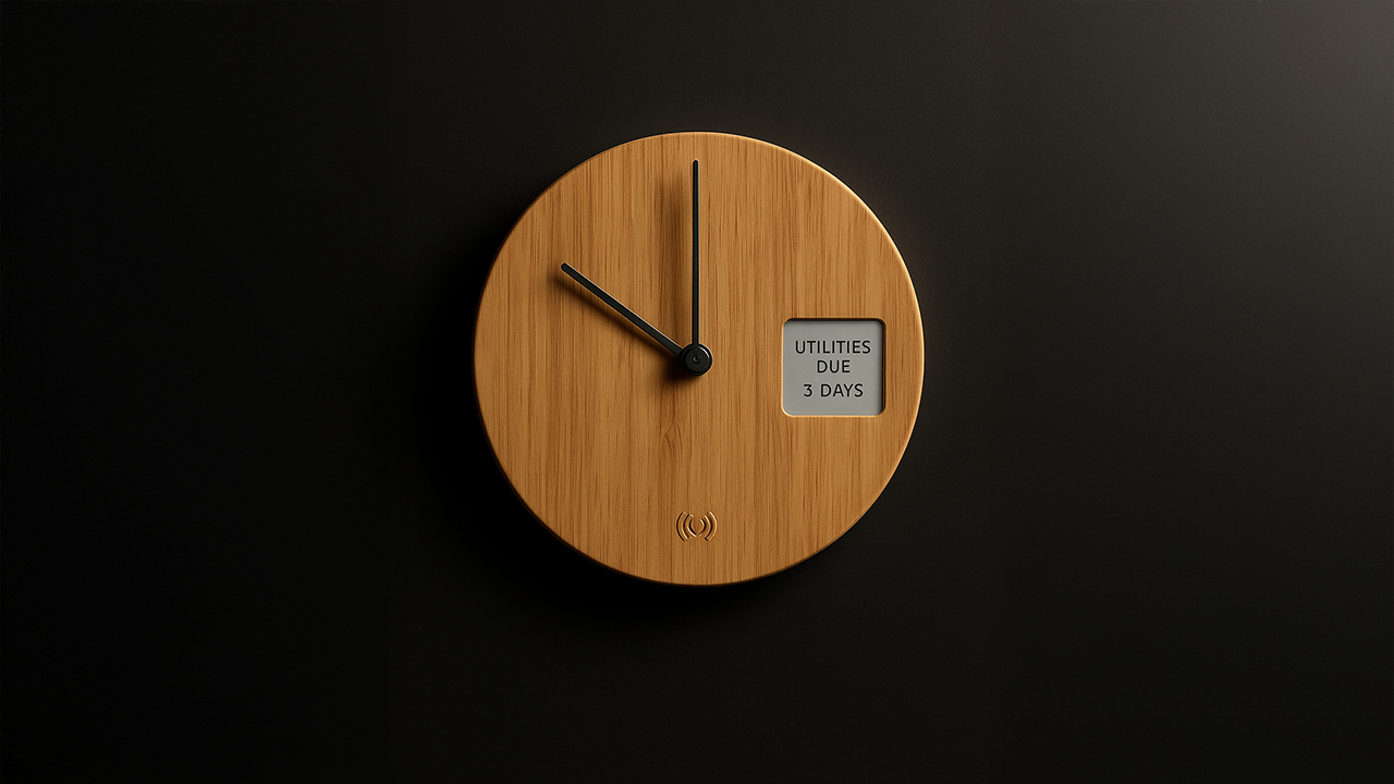 Payment Clock with visual due date reminders