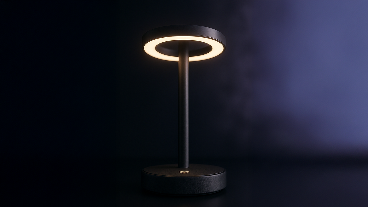 Casyra Smart Lamp showing financial status through ambient light